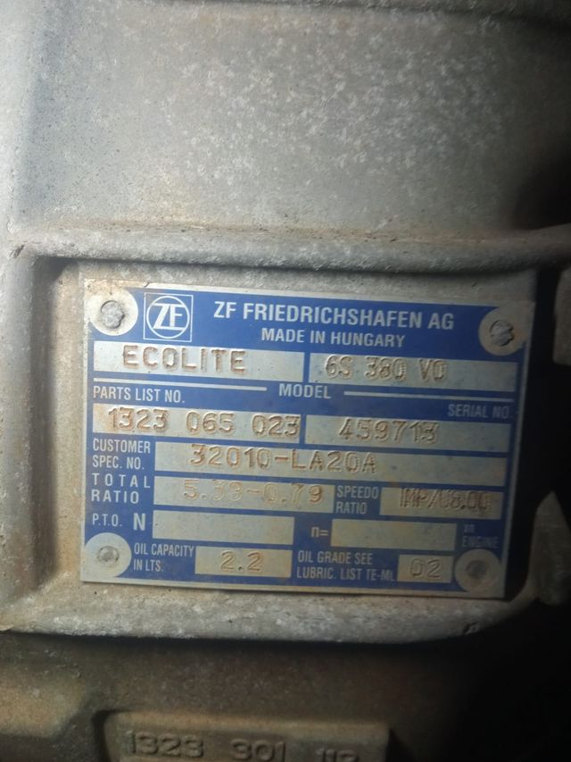 Caja cambio Nissan atleon 6s380