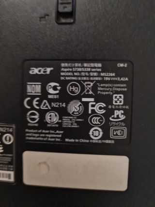 Portátil Acer aspire