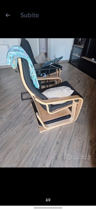 Sedia poang ikea poggiapiedi