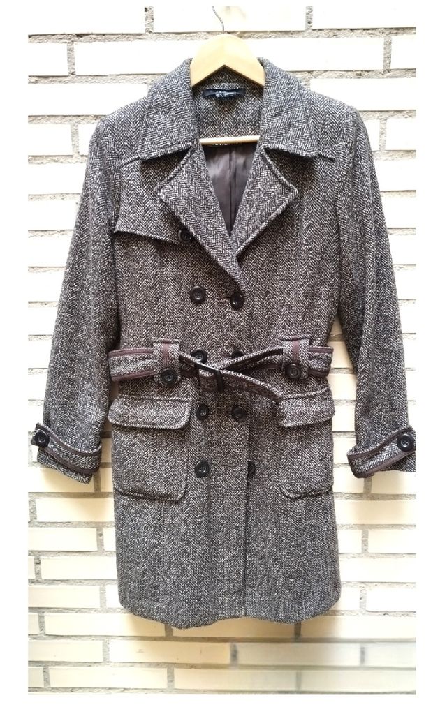 Precioso Abrigo jaspeado Zara M