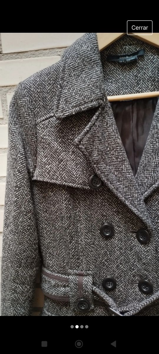 Precioso Abrigo jaspeado Zara M