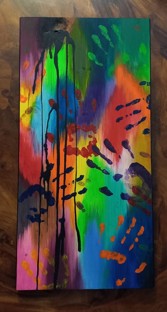 Quadro astratto moderno colorato