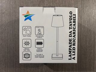 3 lampade da tavolo a led ricaricabili