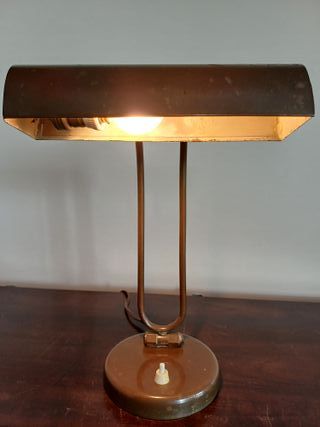 Lampada vintage bronzo base tonda