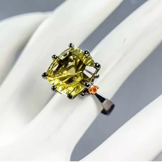 Anillo cuarzo limón 15 Ct 925