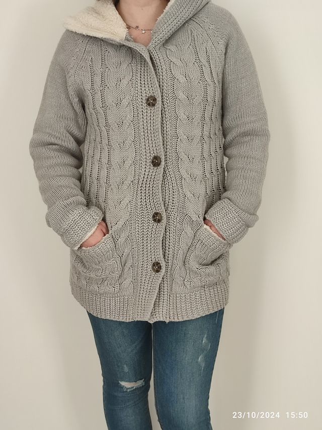 Cardigan lungo grigio