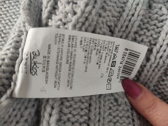 Cardigan lungo grigio