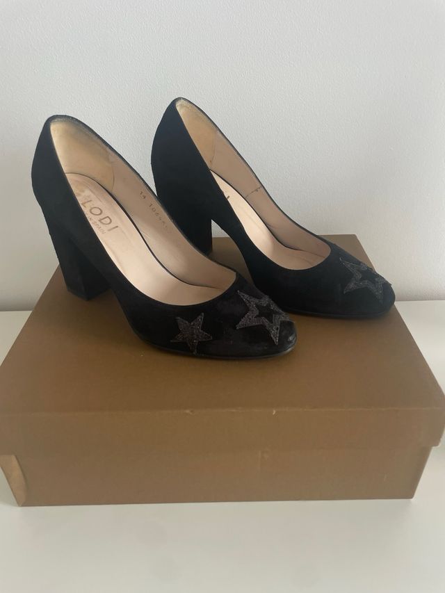 Zapatos tacón salón negros 36