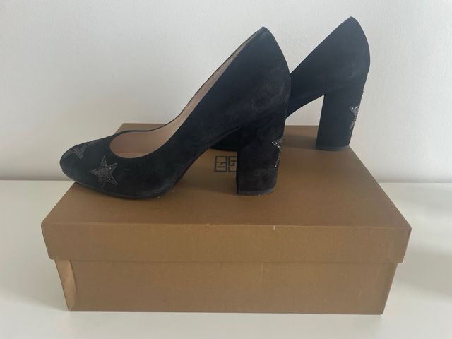 Zapatos tacón salón negros 36