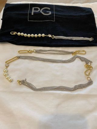PG.Conjunto Collar, 2 pulseras o alargar collar