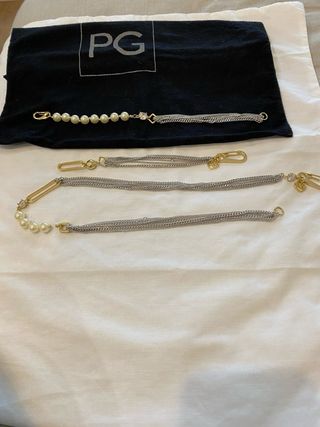 PG.Conjunto Collar, 2 pulseras o alargar collar