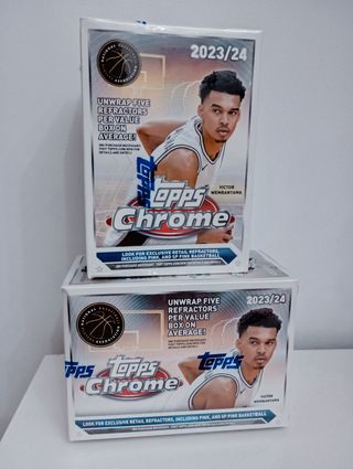 2 Cajas Topps Chrome NBA 23-24 Víctor Wembanyama 