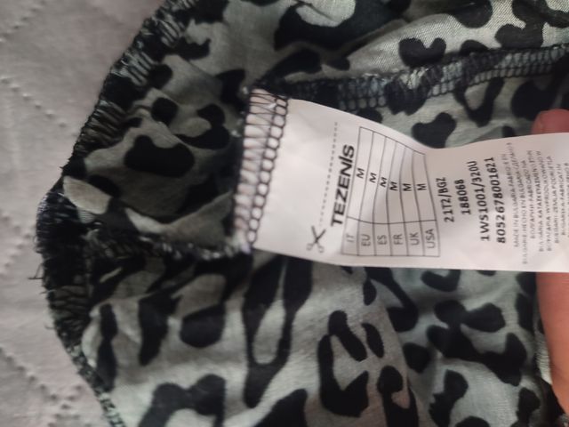 Pantaloncino tezenis leopardato verde