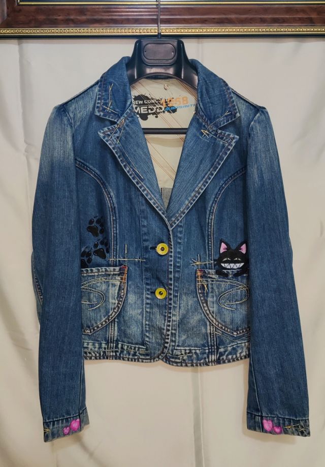Giacca denim donna  handmade