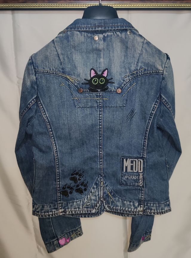 Giacca denim donna  handmade