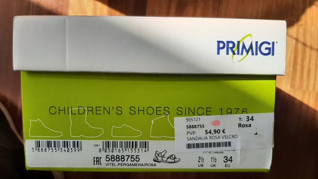 Sandalia Primigi niña con etiqueta. T34