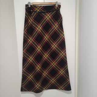 Falda maxi cuadros 
