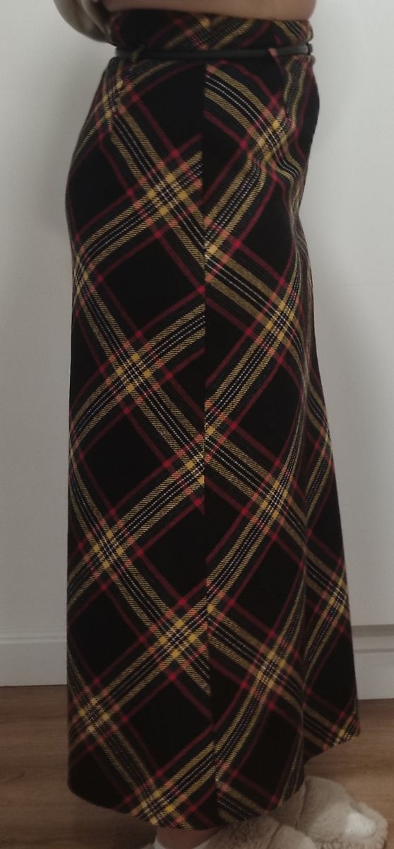 Falda maxi cuadros