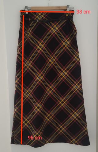 Falda maxi cuadros 