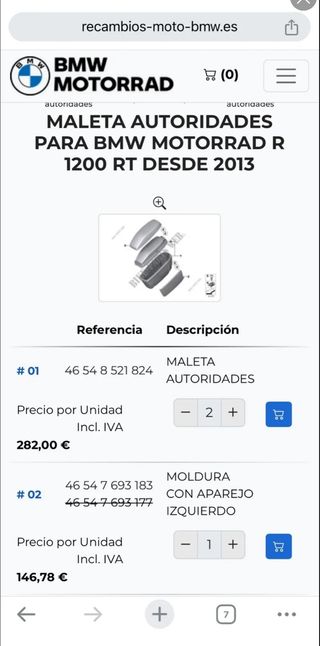 MALETAS BMW R 1200RT  LC