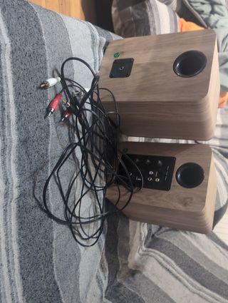 Monitores de audio + cables RCA 