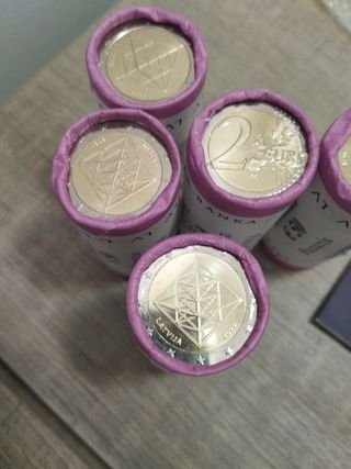 Rollo monedas conmemorativas 2€ Letonia 2024