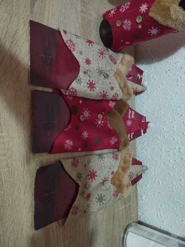 4 adorna botellas navidad