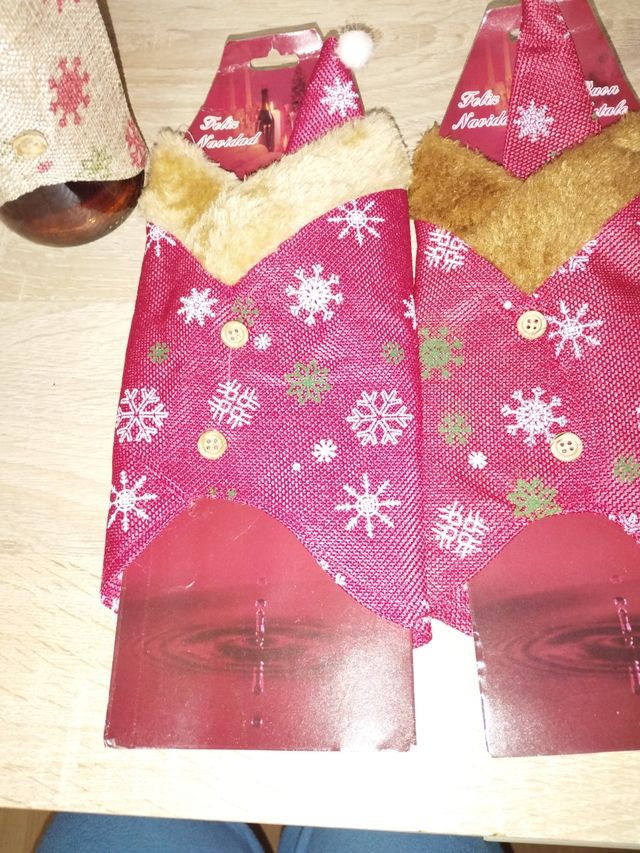 4 adorna botellas navidad