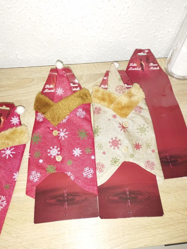 4 adorna botellas navidad