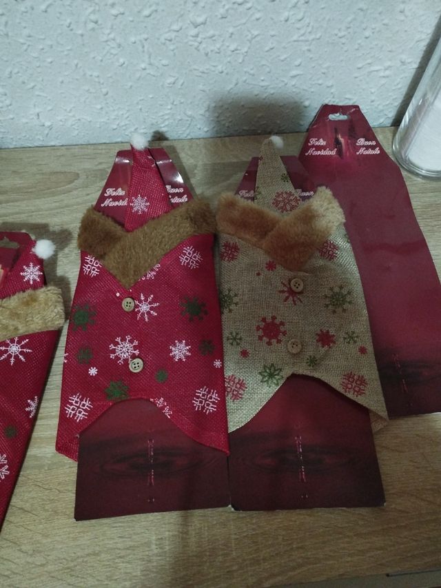 4 adorna botellas navidad