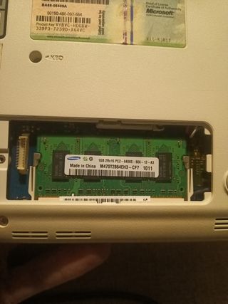 Ram Samsung portátil 1gb