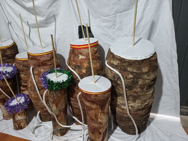 Zambomba de pita natural