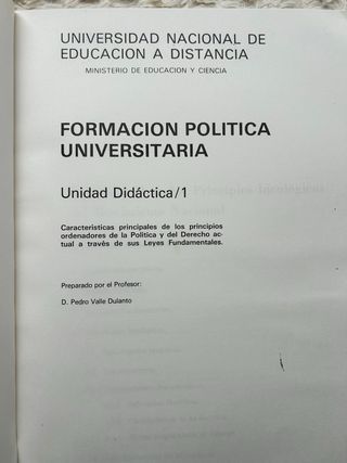 Formación Politica 1. UNED