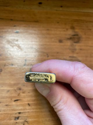 Accendino Sharp placcato oro