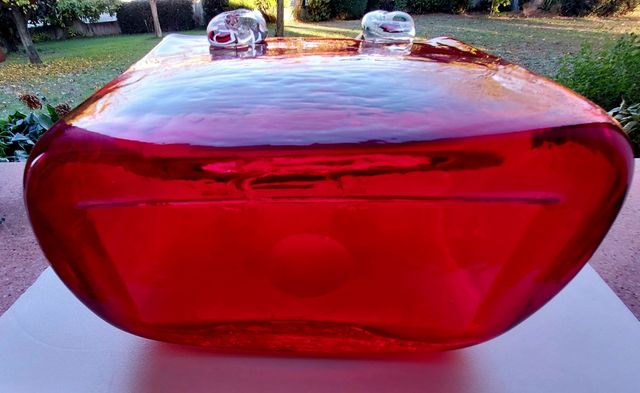 Vaso Murano h 27 cm in forma borsetta