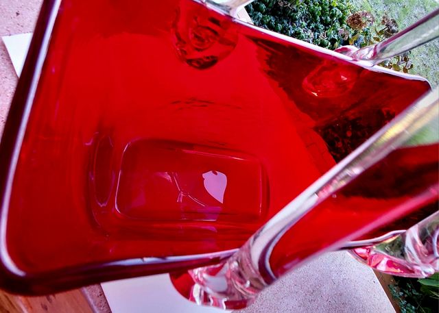 Vaso Murano h 27 cm in forma borsetta