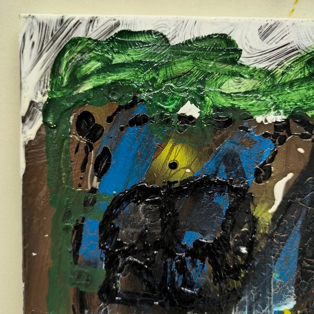 Quadro Arte Astratta • Smalto (44x44 cm)