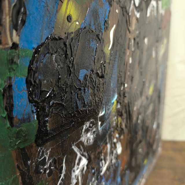 Quadro Arte Astratta • Smalto (44x44 cm)