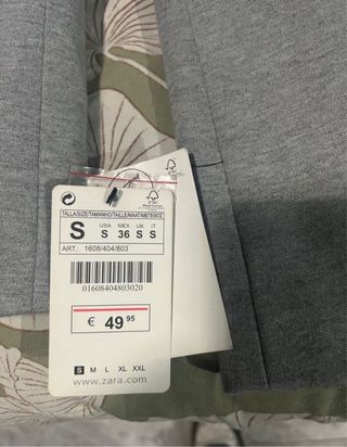 Americana zara talla S gris