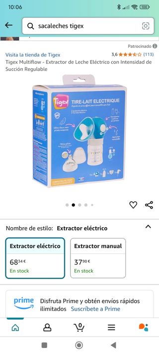 2 Sacaleches electrico Tigex 