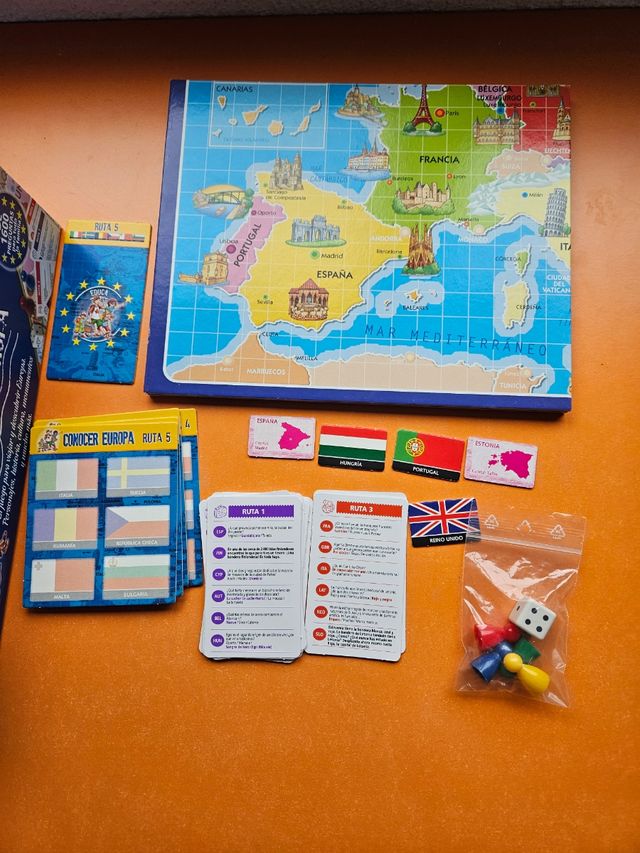 Juego de mesa.  Conocer europa