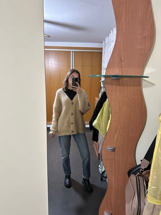 Cardigan de punto Bershka talla S