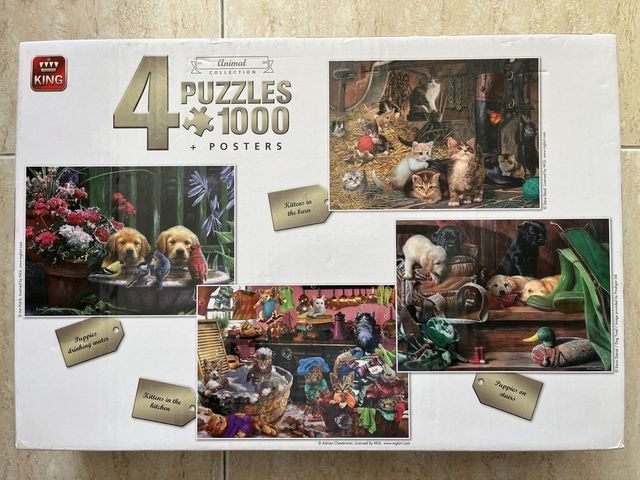 Set 4 puzzles de 1000 piezas
