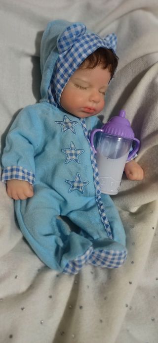Bebé reborn silicona niño con pelo