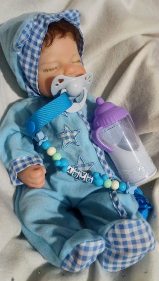 Bebé reborn silicona niño con pelo
