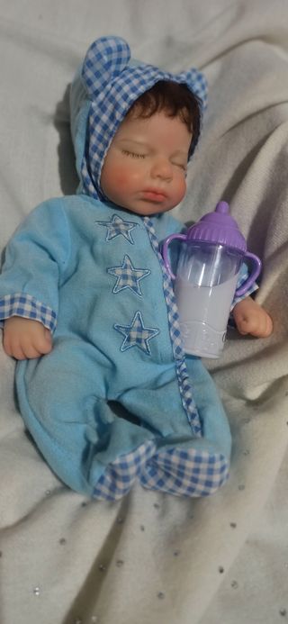 Bebé reborn silicona niño con pelo