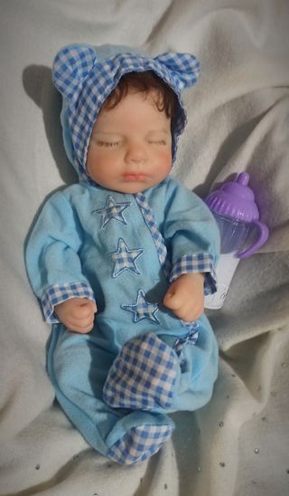 Bebé reborn silicona niño con pelo