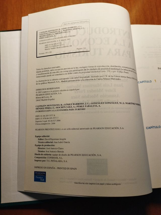 Introducción a la economía para turismo E