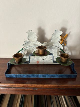 Porta candele natalizio