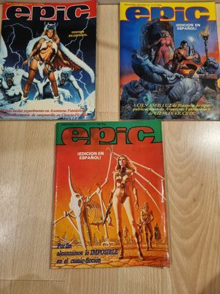 REVISTA EPIC 1982: 3 UNICOS NUMEROS DISTRINOVEL.